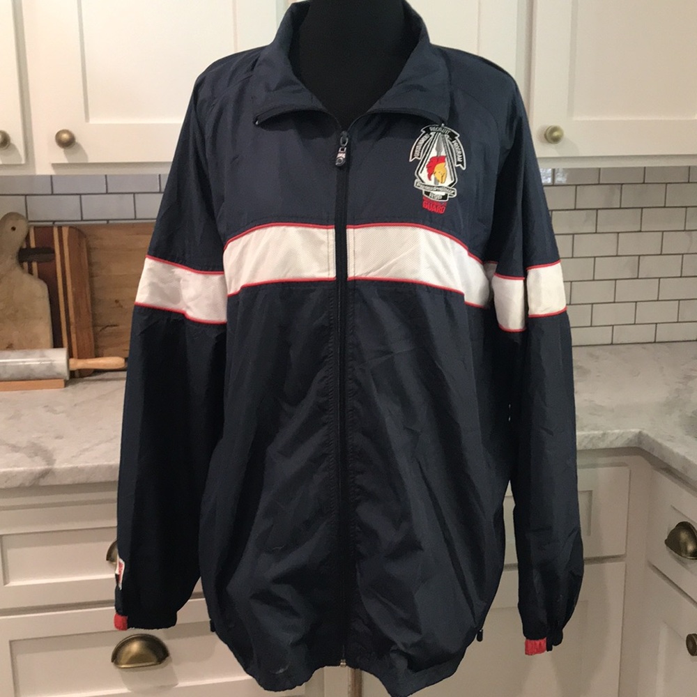 National Guard Jacket Mens XL Blue USA Sustainment Recruit Program Waterproof